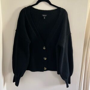 Topshop Black Cardigan Sweater